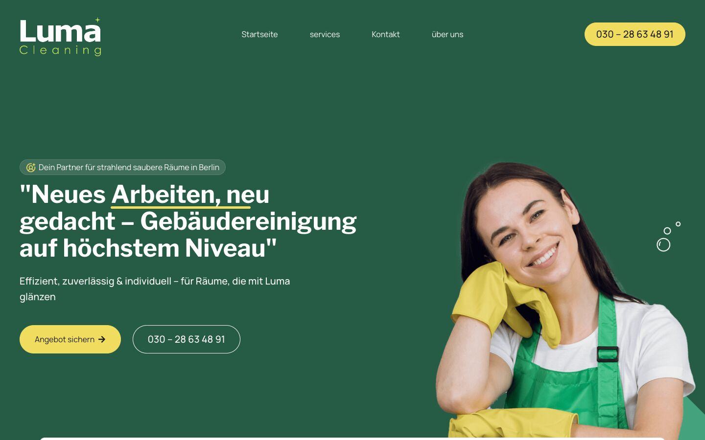 Luma Cleaning — homepage