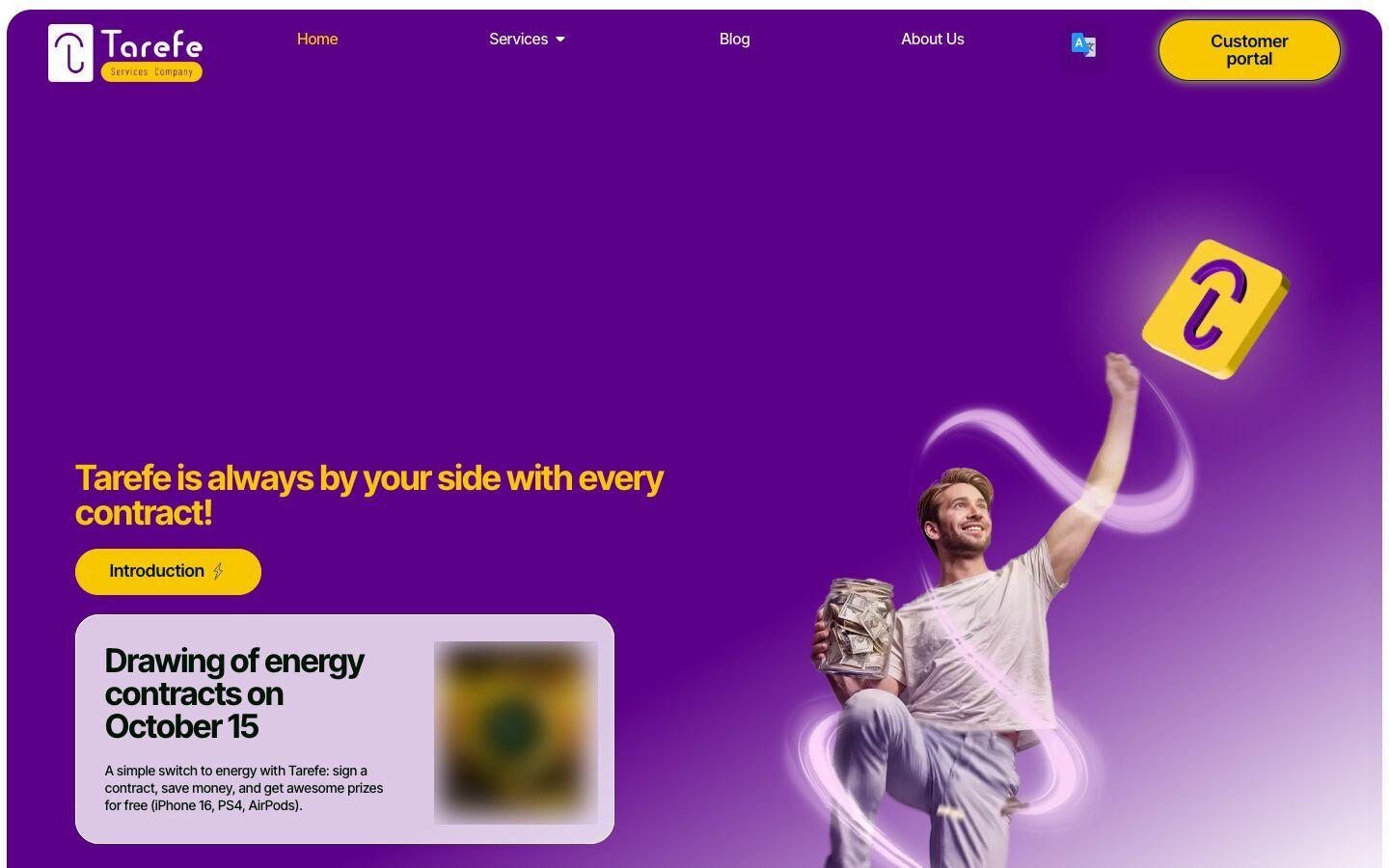 Tarefe — homepage
