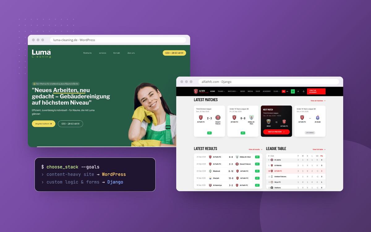 WordPress or a Custom Django Build? How We Choose the Right Stack